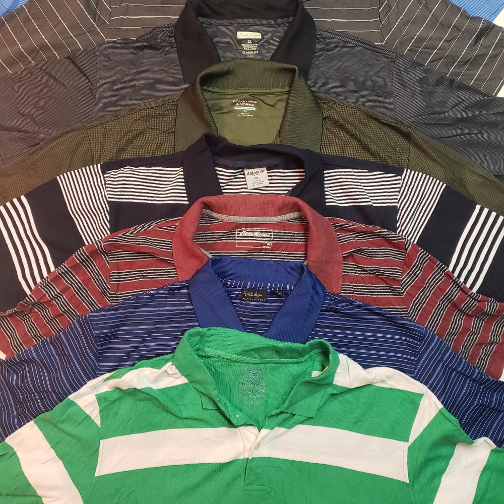 Lot of 8 Short Sleeve Polo Shirts
Mens Size XXL